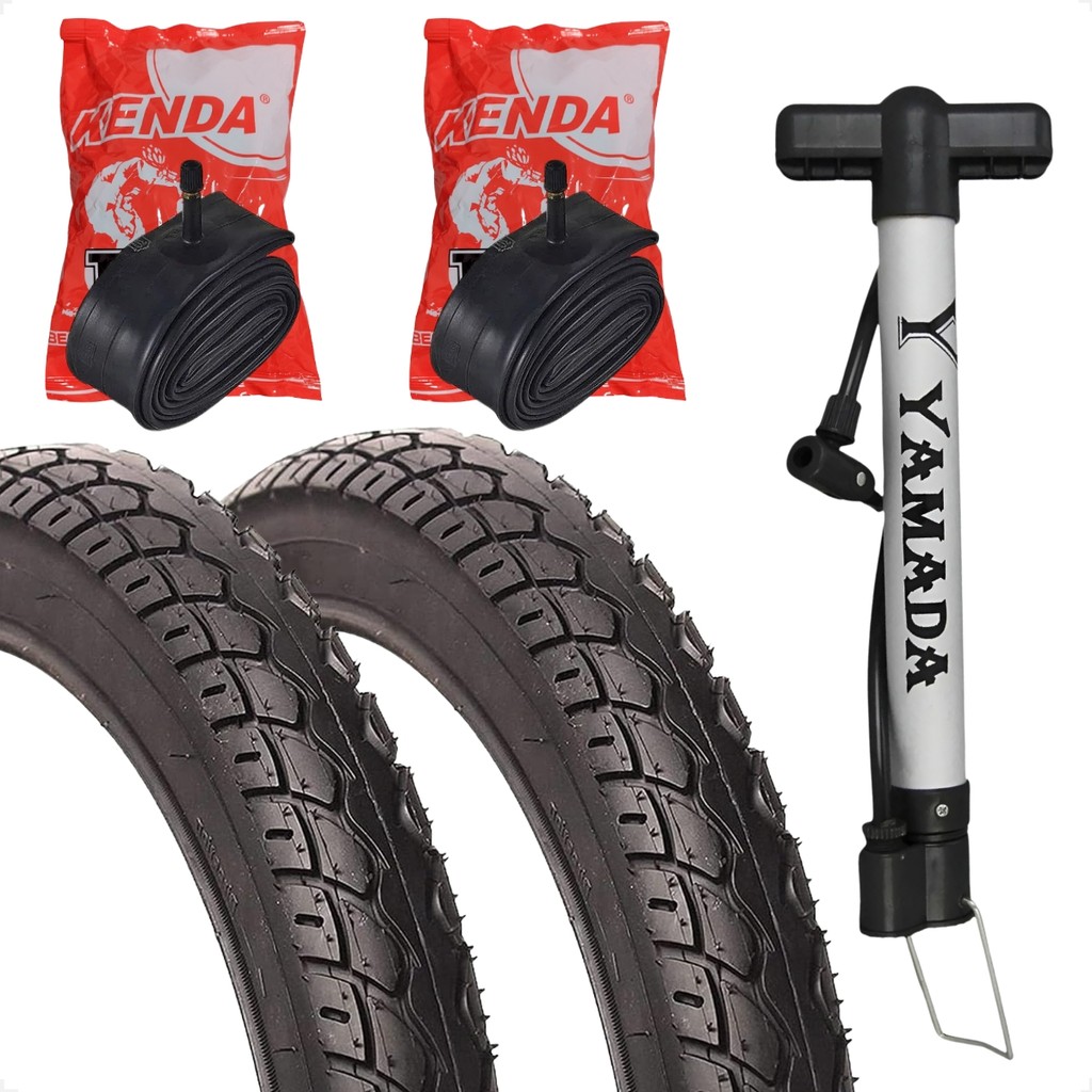 PAR Pneu Kenda Aro 22 2.125 Bicicleta Bike Eletrica E-bike Lev Cairu Kinetron Camara + Brinde bomba