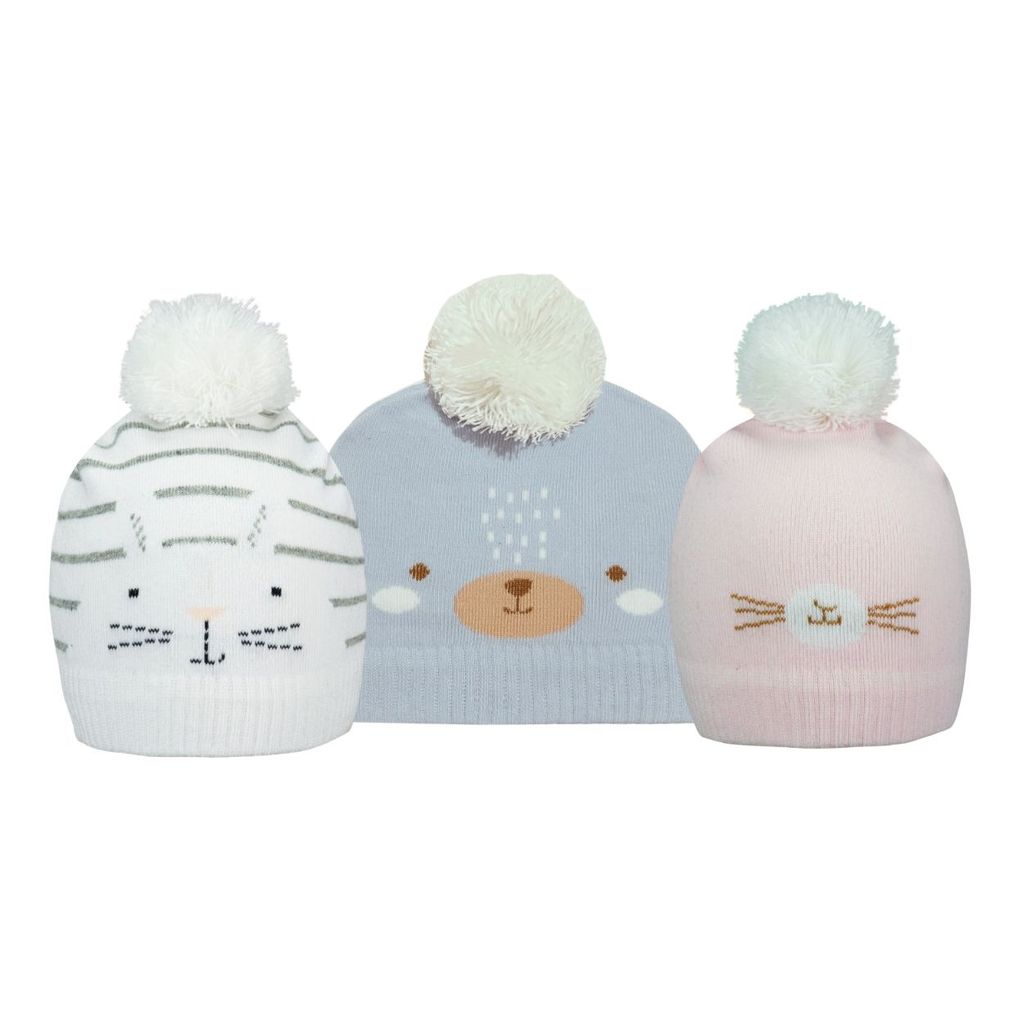 Touca Gorro Bebê Algodão com Pompom em Oferta na Shopee