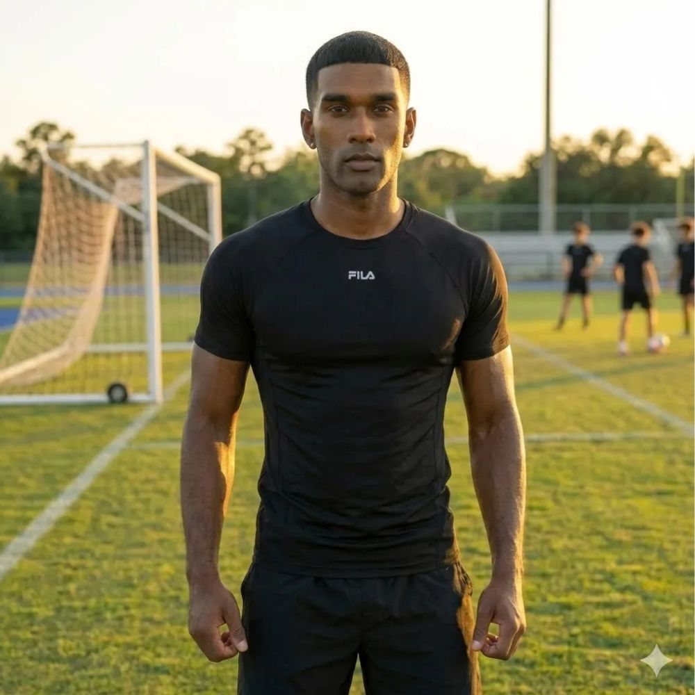 Camiseta Masculina Fila Running BIOTECH Preto em Oferta na Shopee