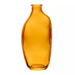 Vaso Organics 7cm x 15cm x 5,5cm Âmbar Vidro Wolff para Decoração Sala Mesa Estante e Aparador Qualidade Praticidade Uso