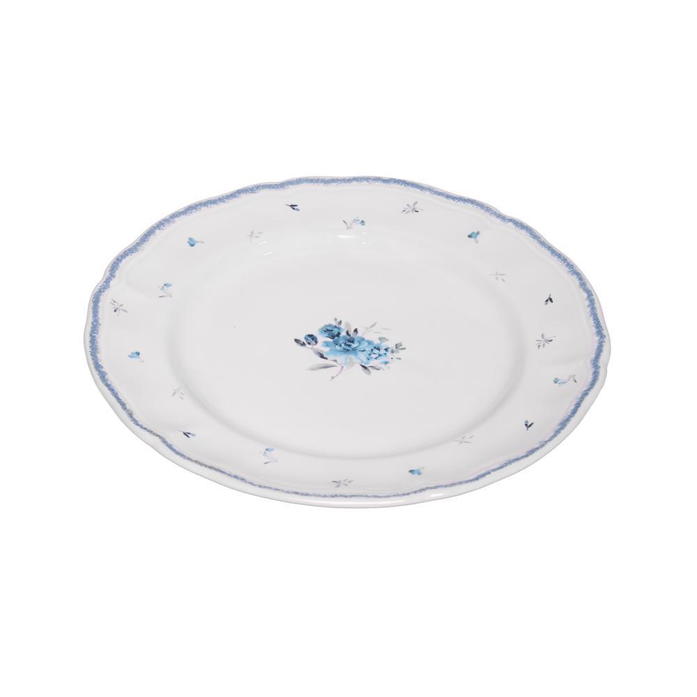 Prato para Sobremesa Wolff Florescer 21,5cm Azul Cerâmica em Oferta na Shopee