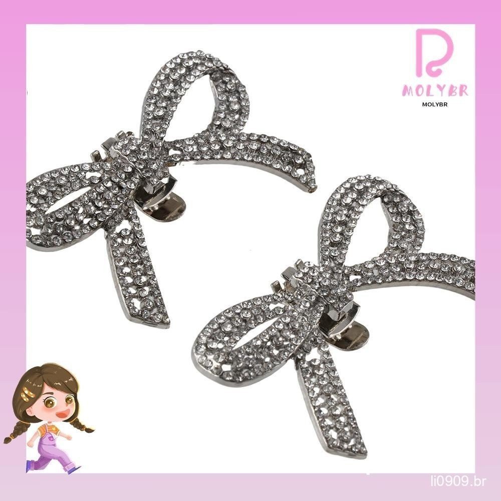 MOLYBR 2pcs Clipes De Sapatos De Noiva Feminina Rhinestones Cristal Encanta Jóias