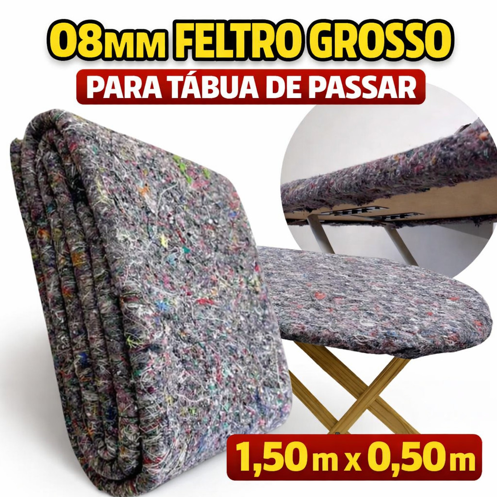 Kit 03 Forros Capa Para Tábua De Passar Roupa 1,40m Cinza Cinza-escuro 140cm X 40cm