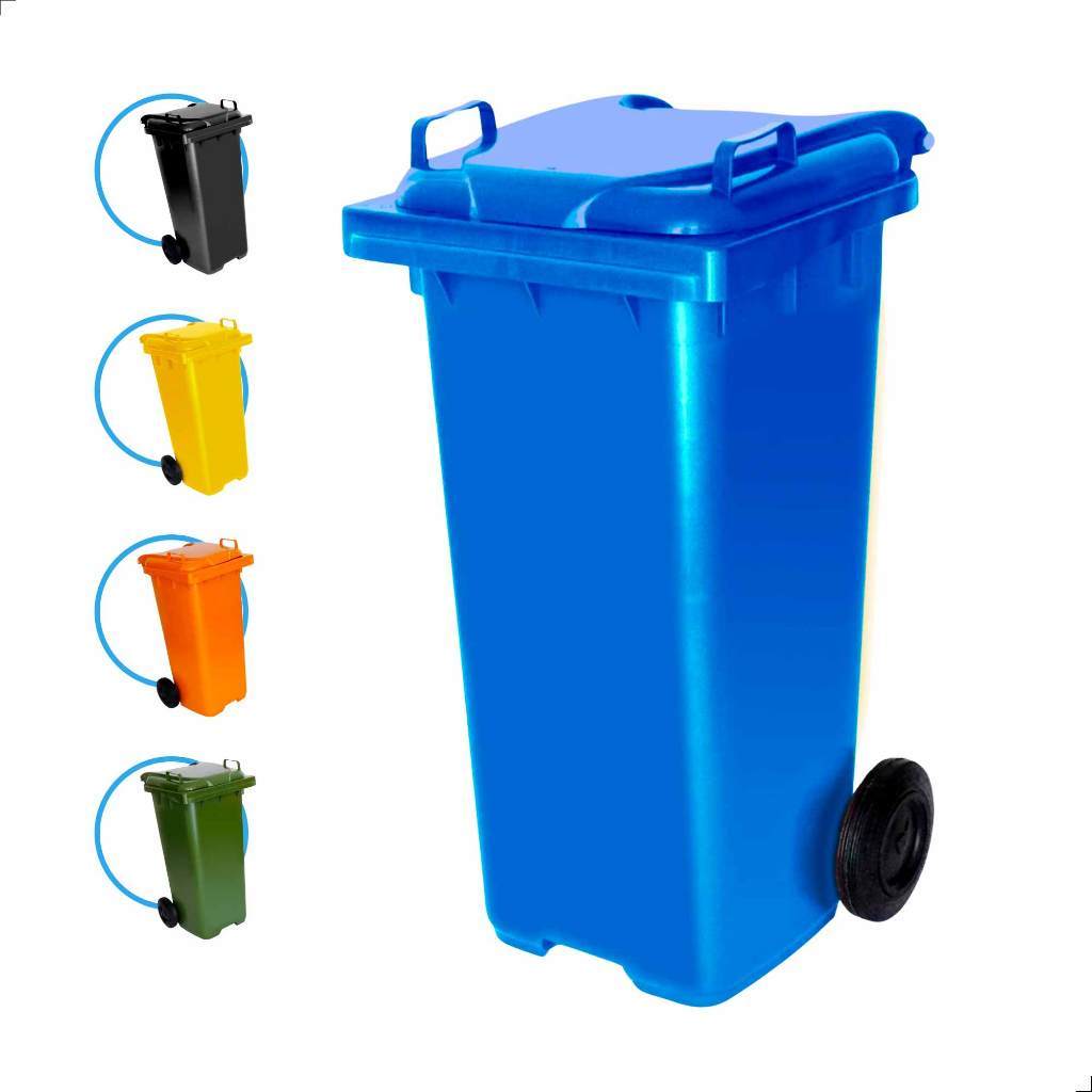 Lixeira Grande Colorida 120L - 240L Contêiner Lixo Com Rodas Coleta Seletiva Reciclagem