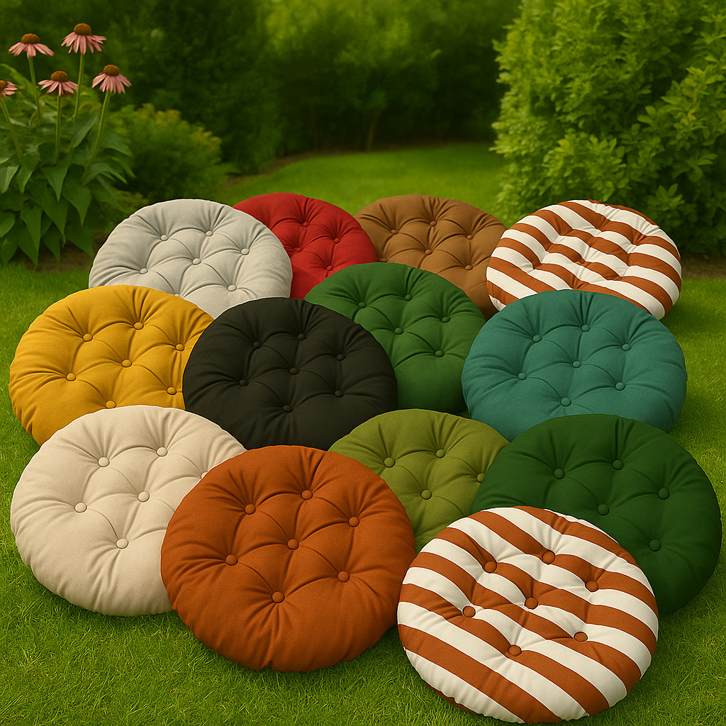 Almofada Redonda 40x40 Impermeável Para Chaise AcquaBlock Área Externa Futton Futon