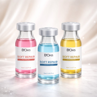 Kit Cronograma Capilar Ampola Hidratação Nutrição e Reconstrução Soft Repair B'Ora - 15ml em Oferta na Shopee