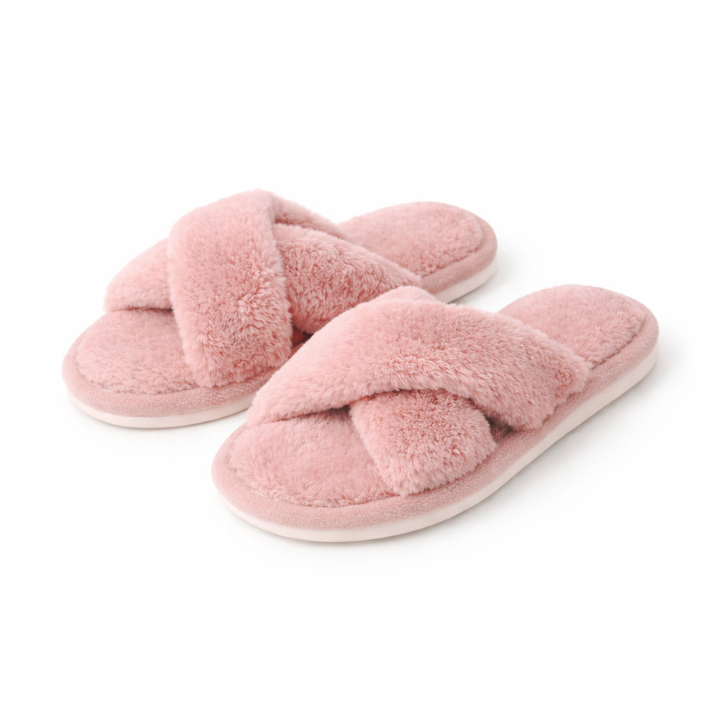 Pantufa Trançada Inverno Quentinha Sola Branca CV-201