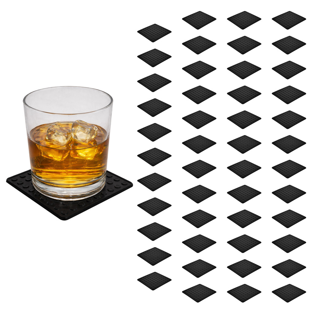 Porta Copo Bolacha Barmat Mesa Bar Balcão Suor Chop Cerveja Protege Balcão Mesas Vidro Madeiro 48pçs