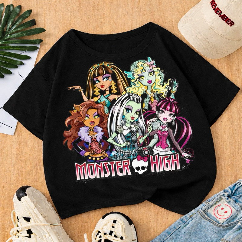 Camiseta Infantil Feminina Filme Monster High Estilosa Confortável 100% Algodão
