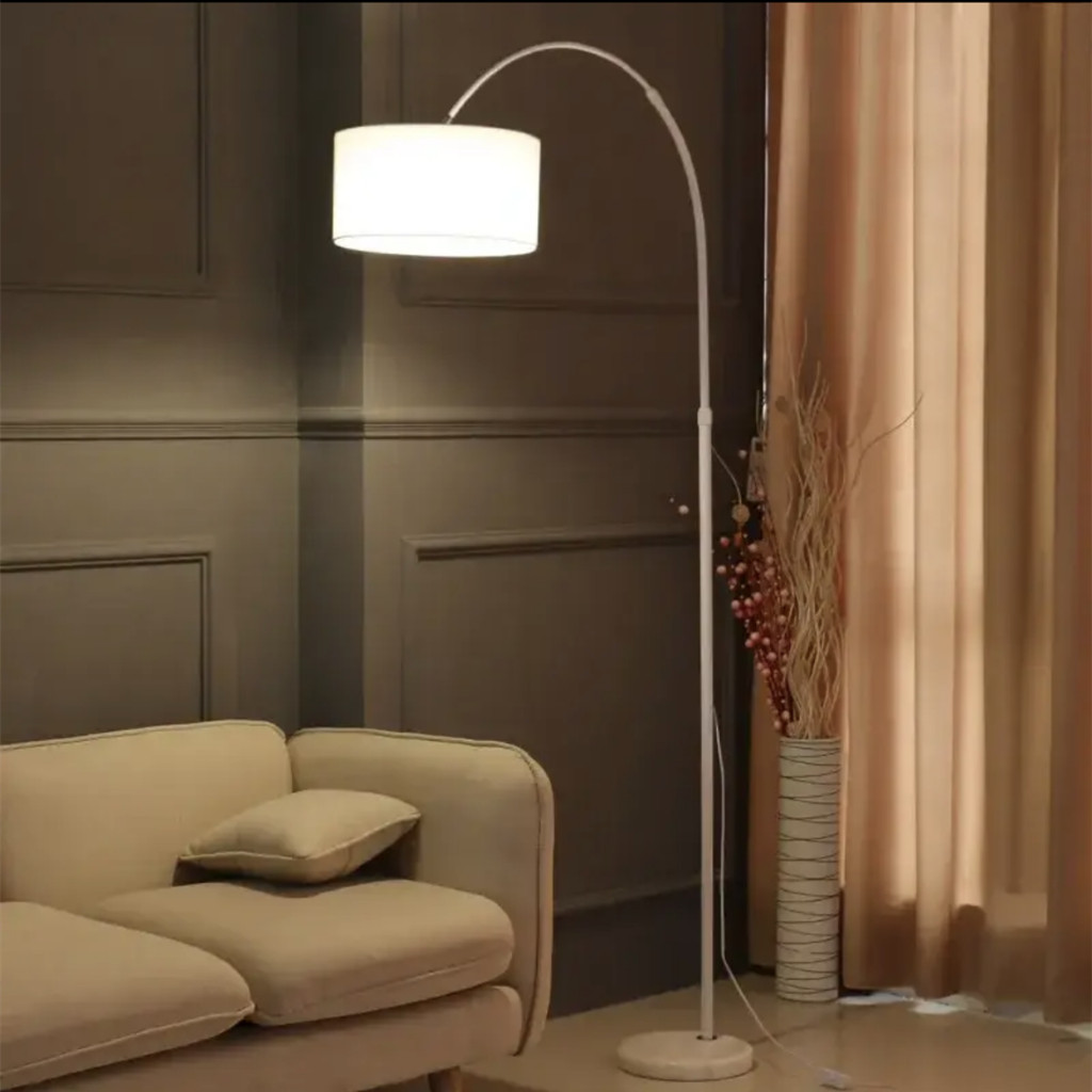 Luminária de Chão em Arco 1,8m Moderna | Abajur de Piso Decorativo para Sala Quarto Escritório
