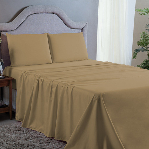 Kit Lencol King Jogo De Cama Casal Completo 4peças 400 Fios Rosa