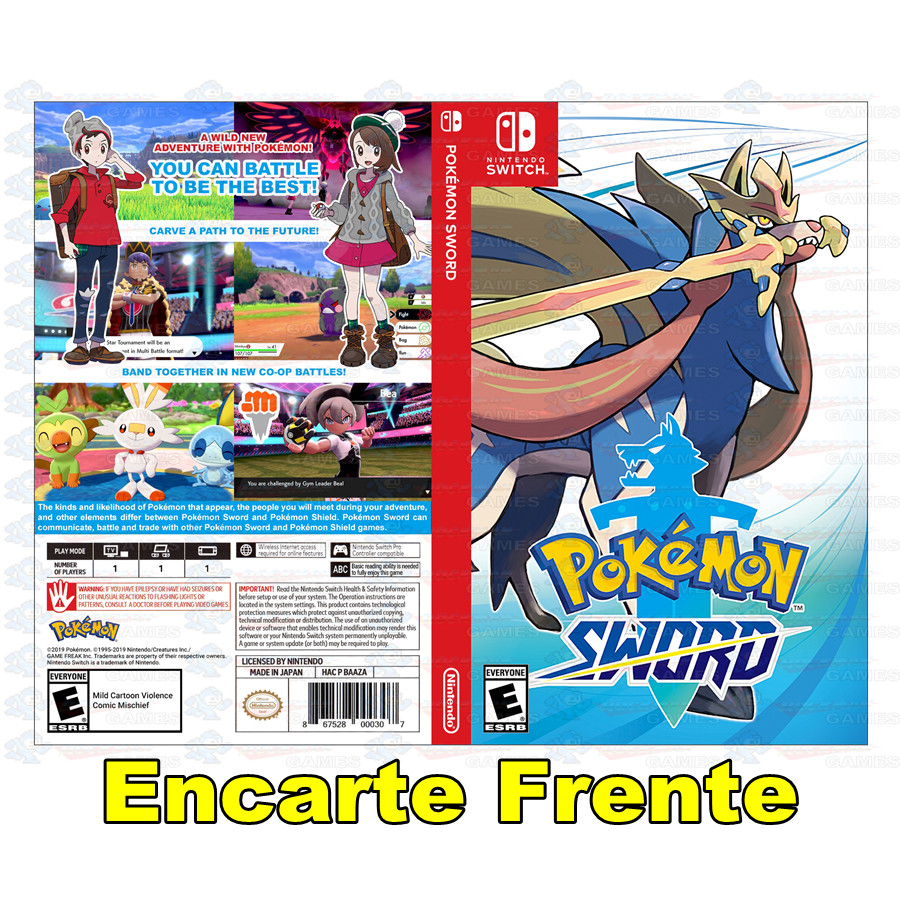Encarte Repro Pokémon Sword - Nintendo Switch