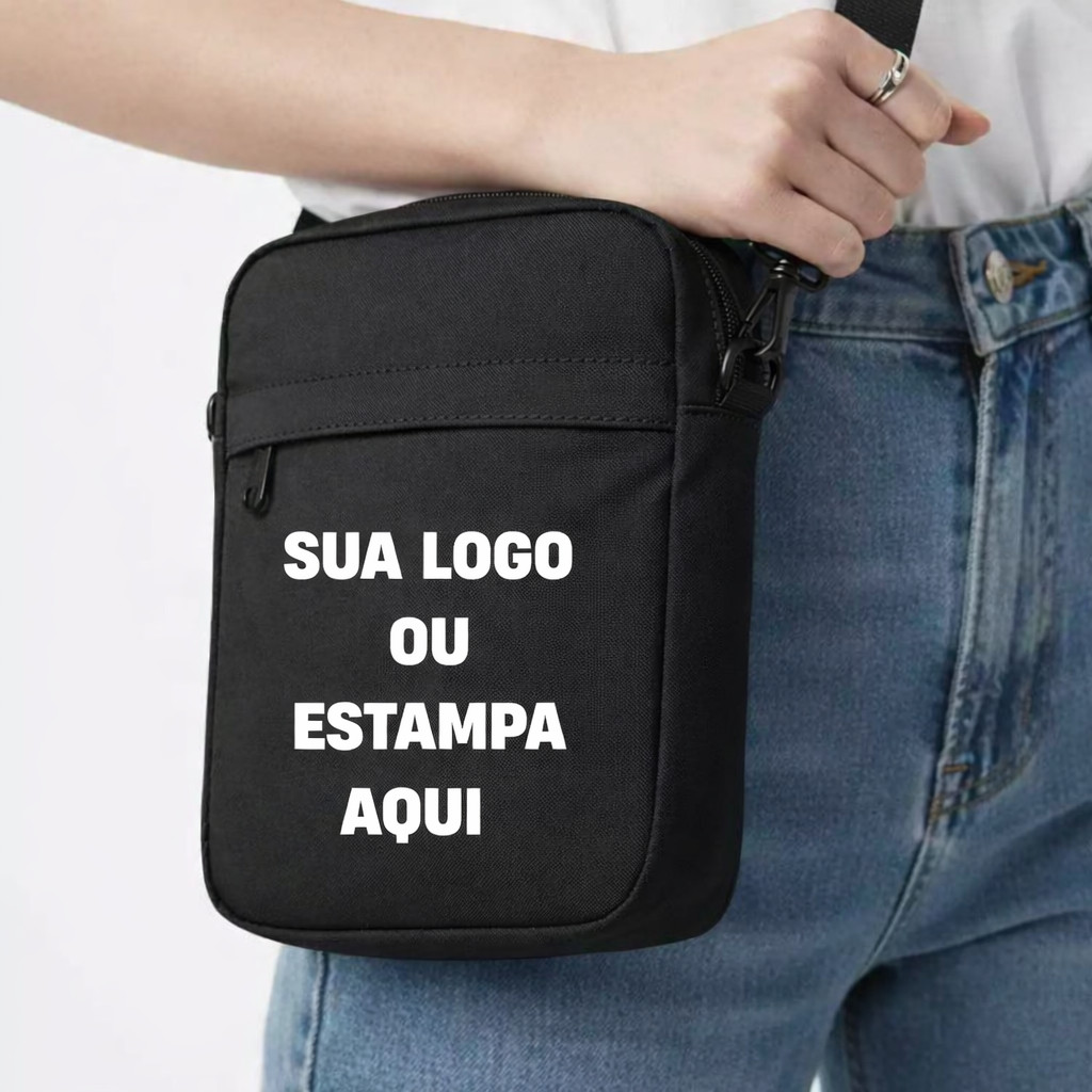 Bolsa Shoulder Transversal Personalizada Academia Trabalho Escolar Faculdade Viagem Masculino Feminino