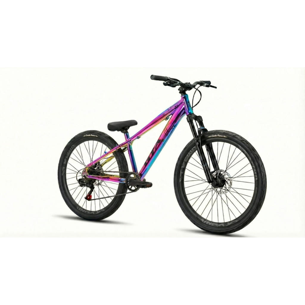 Bicicleta Aro 26 Freeride GTA Rebel Kit Single 1X1 Freio a Disco Vmaxx Paredão Pneu Flame