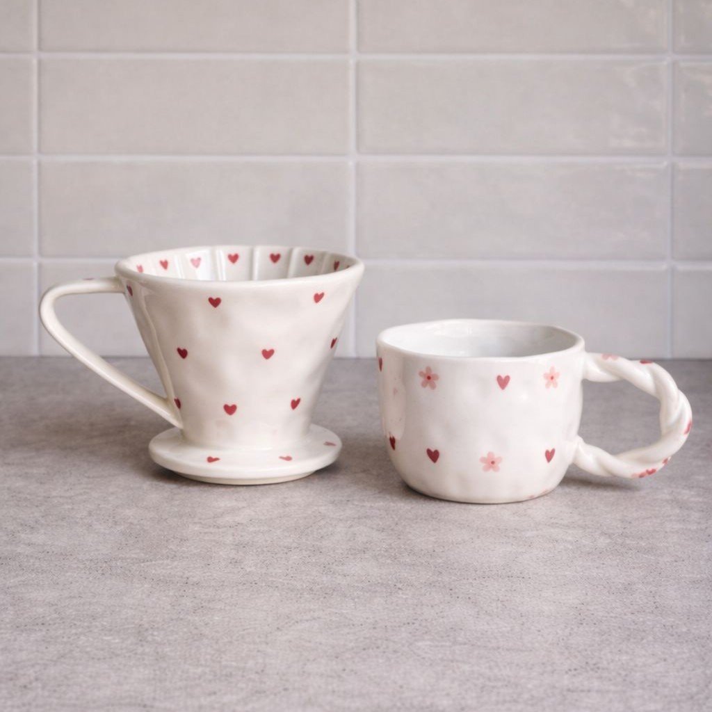 KIT FILTRO E CANECA  HEART