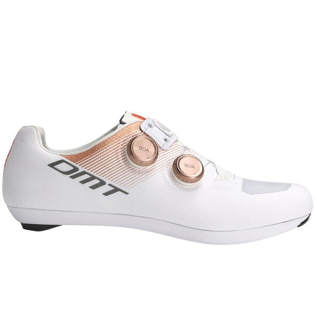 Sapatilha de Ciclismo DMT KR0 Evo Carbon Branca e Dourada