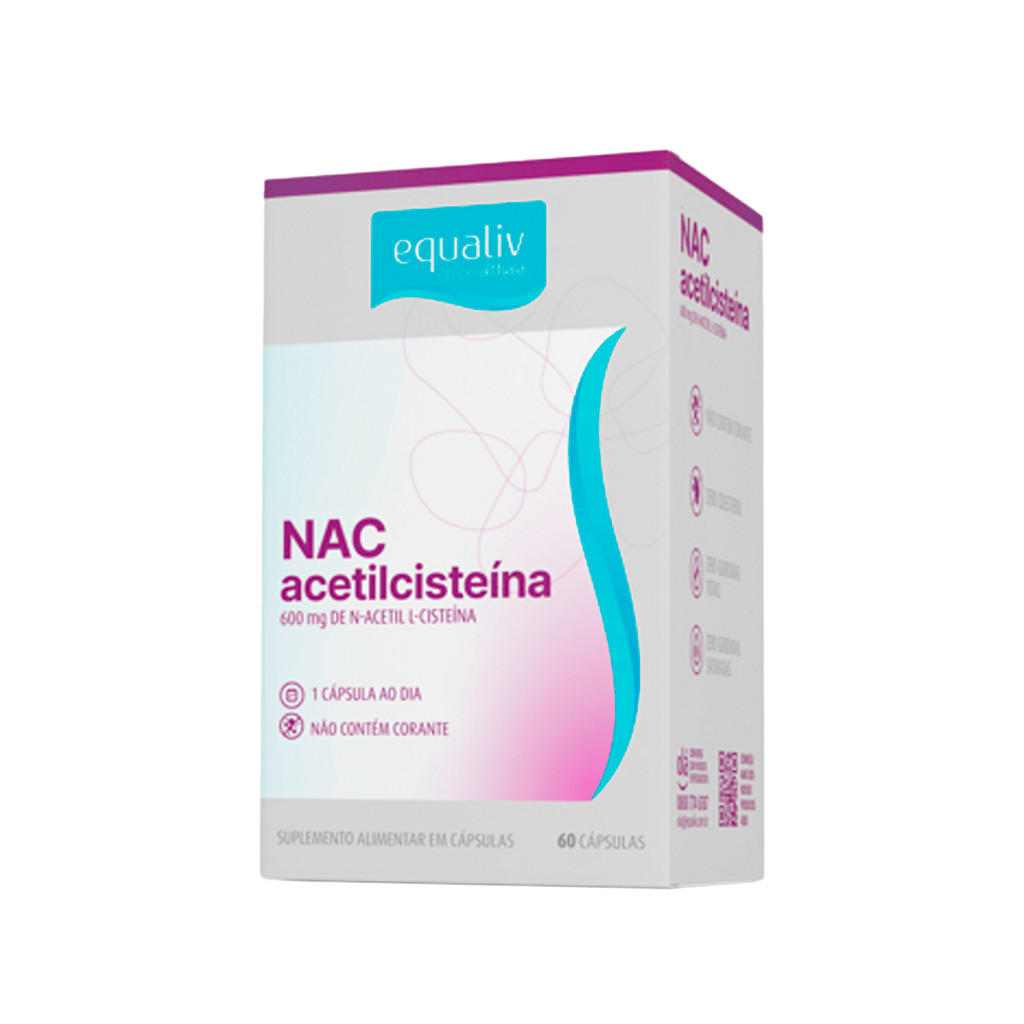 NAC Acetilcisteina - 60 Capsulas - Equaliv em Oferta na Shopee