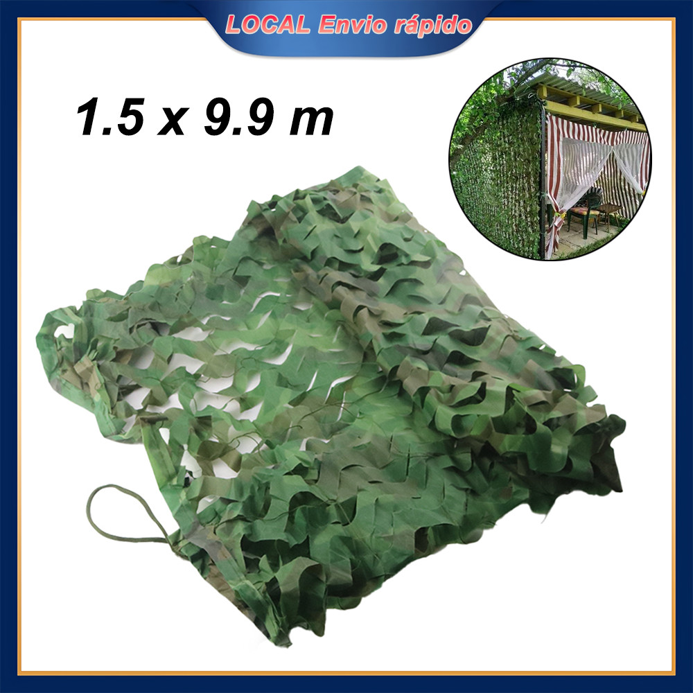 1,5 x 9,9 m Rede de camuflagem do Selva,para caça, tiro, acampamento, decoração de festa militar, ocultar