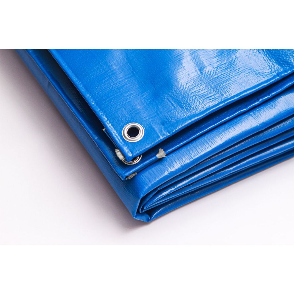 Lona mil Azul Multiuso Impermeável Com tratamento UV 4x5m 150 Micras + Fixadores - PrimeLonas