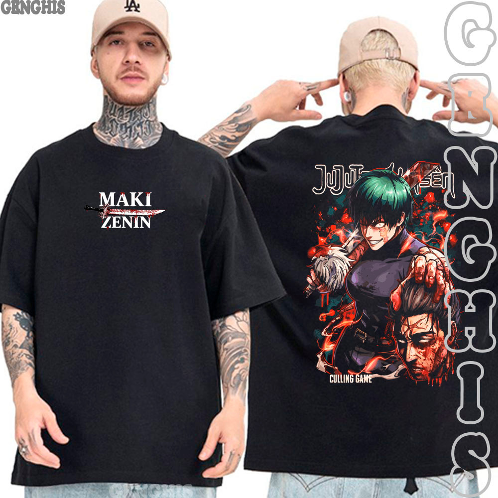 Camiseta Maki Zenin Restrição Celestial Massacre Clã Zenin Jujutsu Kaisen Anime Camisa Basica Oversized Unissex Algodão em Oferta na Shopee