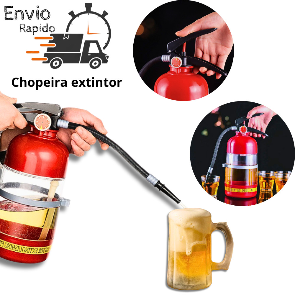 chopeira Dispenser Jarra Criativo torre de chopp Extintor Barril de chopp Bebidas Festas Bar Drinks