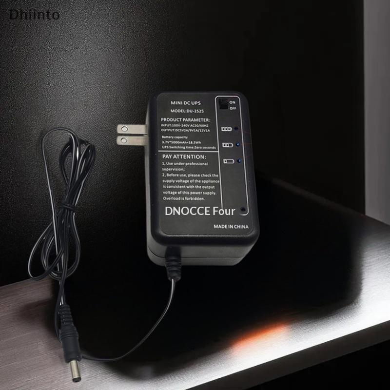 [Dhiint] Mini UPS Portátil AC 220V Para DC 5V 9V 12V Modem Câmera CCTV Amplificador De Roteador Wi-Fi Painel De Tira LED