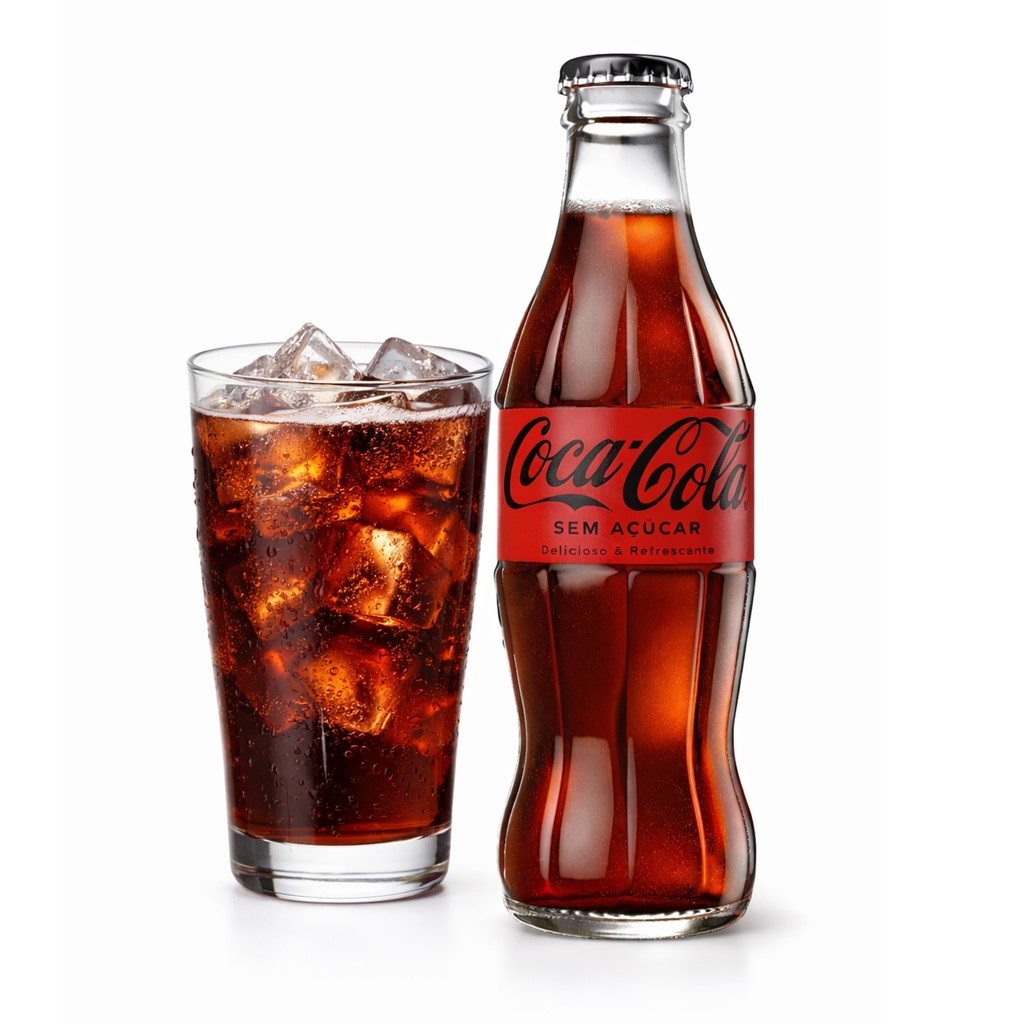 Kit 18 Refrigerante Coca Cola Zero Açucar Vidro 250ml