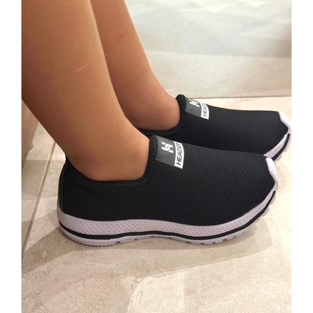Tênis Meia Infantil Calce Fácil Meia Header Escolar Casual Criança Passeio