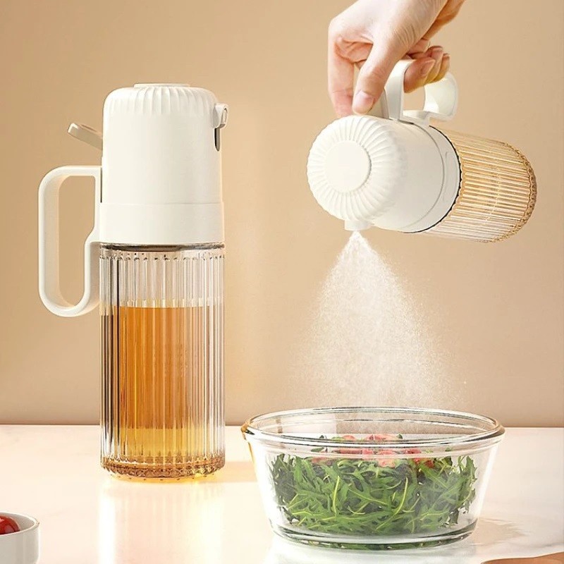 Galheteiro de Vidro Spray 230ml Azeite Dispensador Churrasco Tempero Pulverizador Óleo Profissional