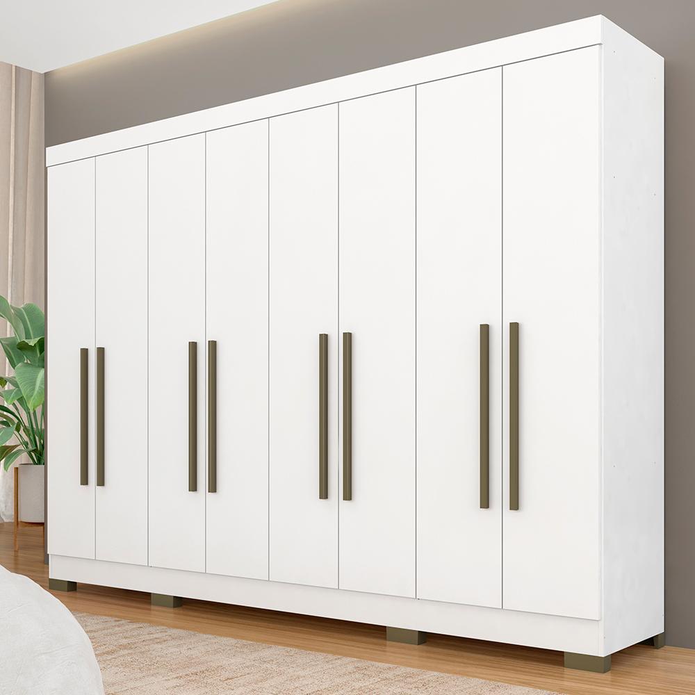 Guarda Roupa Casal 8 Portas 2 Gav Natasha Branco - Móveis Arapongas
