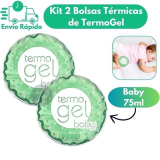 Kit 2 Bolsas Térmica TermoGel Baby Compressa Fria Quente Alivio Dor Para Criança Bebê Recém Nascido