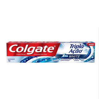 Creme Dental Colgate Tripla Ação Xtra White 70g em Oferta na Shopee