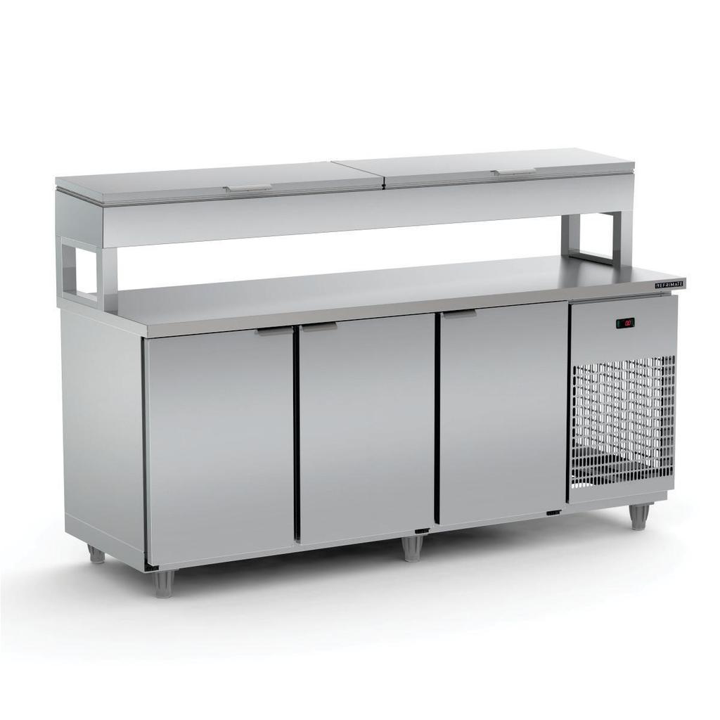 Balcão de Serviço Refrigerado Condimentador Para Cozinha Industrial 2,00m Bsrc 2000 220v - Refrimate