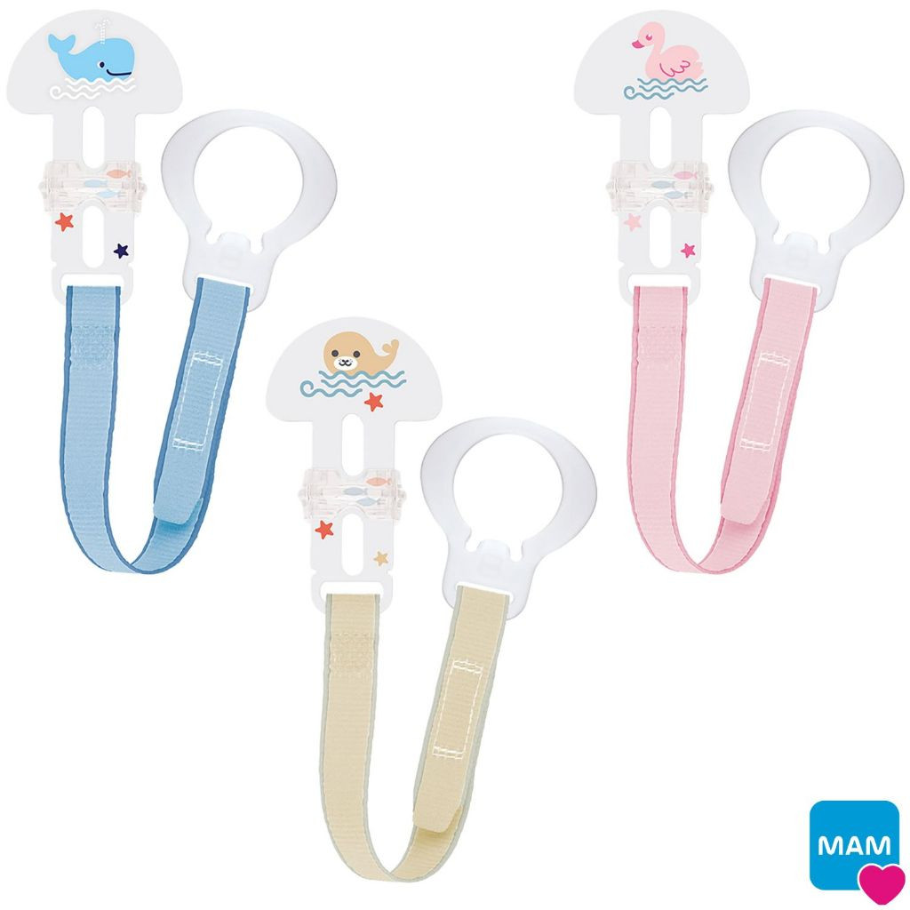 Prendedor de Chupeta Mam com Clip – Universal para Todas as Chupetas e Mordedores