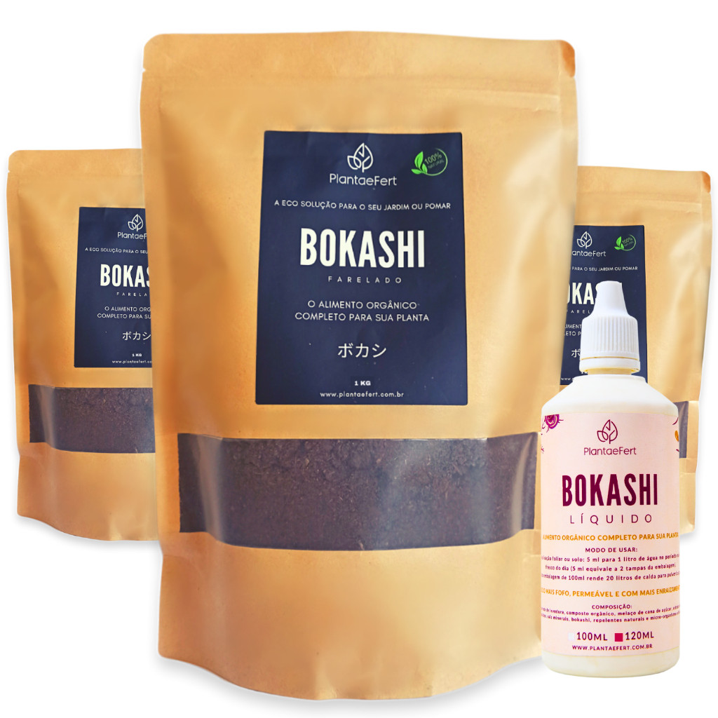 Adubo npk Bokashi  plantas, vasos e jardim 3kg Grow