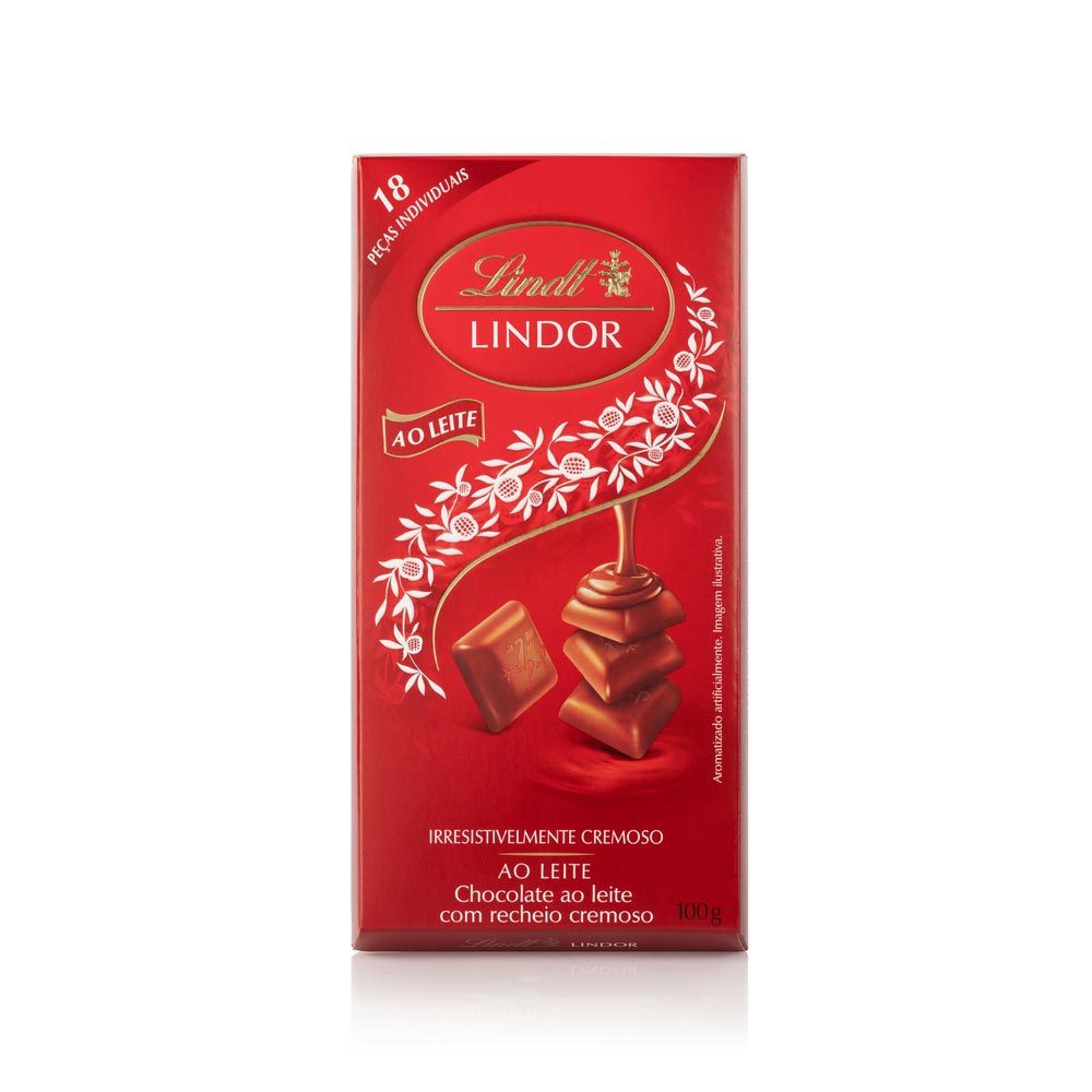 Chocolate Lindt Lindor ao Leite com Recheio Cremoso 100g em Oferta na Shopee