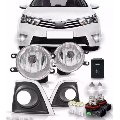 Kit Farol De Milha Corolla 2015 2016 2017 Mold Cromo