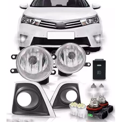 Kit Farol De Milha Corolla 2015 2016 2017 Mold Cromo
