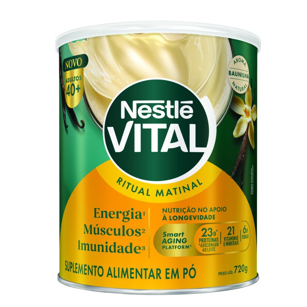 Nestlé Vital Ritual Matinal Adultos 40+ Aroma Baunilha 720g em Oferta na Shopee