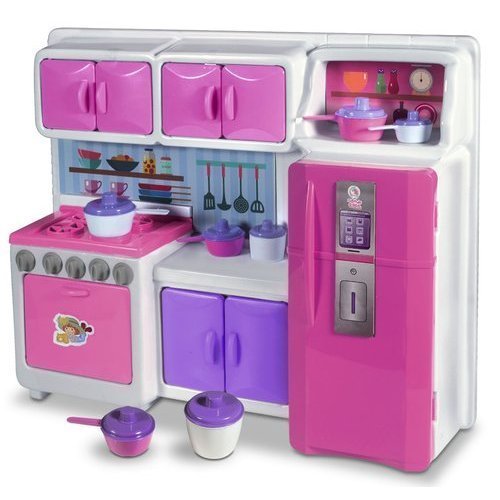 Mini Cozinha Infantil Brinquedo Fogão Geladeira Armário Panelinhas Menina Criança Educativo Presente