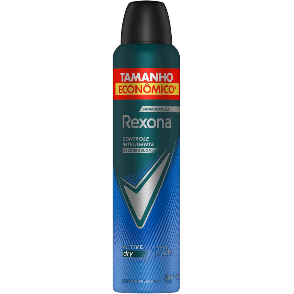 Desodorante Antitranspirante Aerosol Rexona Active Dry 72 horas 250ml em Oferta na Shopee