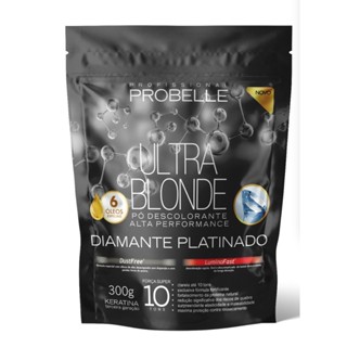 Pó Descolorante Diamante platinado Stand Pouch 300 G  Probelle em Oferta na Shopee