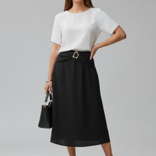 Blusa Lurex Em Viscose Com Poliéster Off White Quintess em Oferta na Shopee