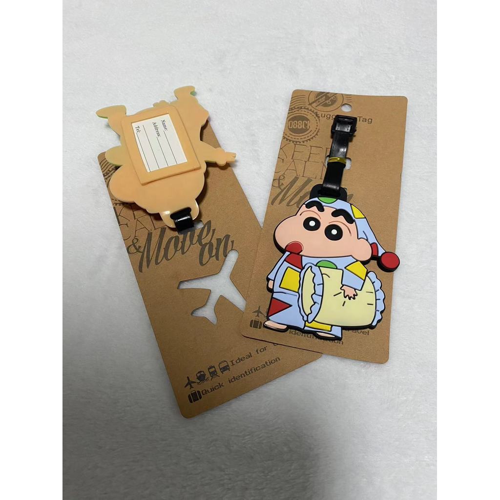 Etiqueta de bagagem fofa indispensável para viagem Novo estilo engraçado Shin-Chan Crayon Shin-Chan Etiqueta de bagagem 