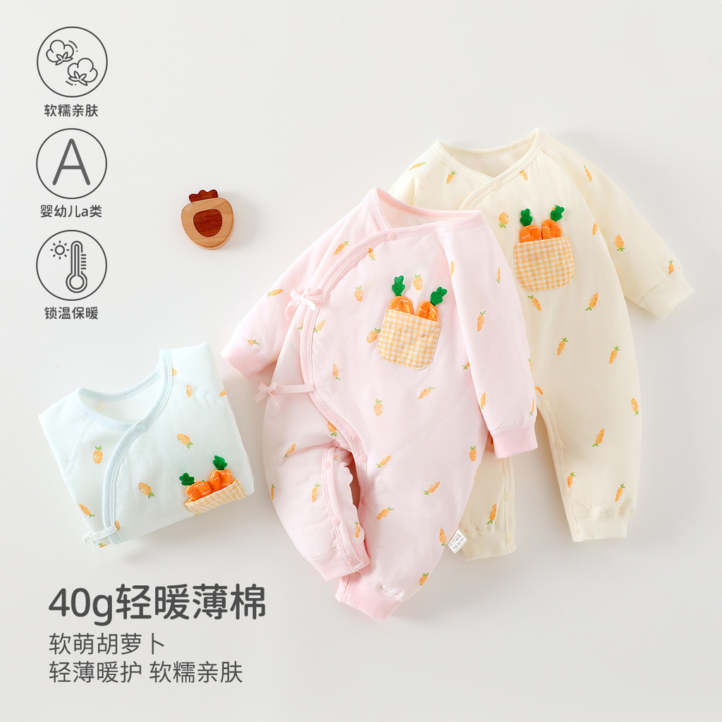 Roupas de bebê classe a roupas de algodão 40g outono inverno roupas de bebê acolchoado quente recém-nascido macacão deso