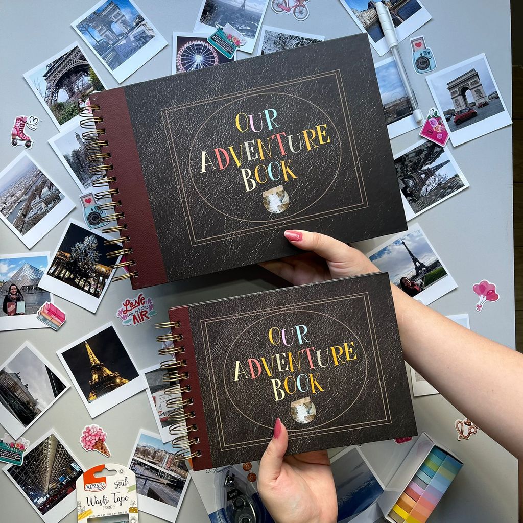 Livro de Aventuras - A4 e A5 - 30 Folhas Kraft 240g - Adventure Álbum de Fotos Scrapbook Namorados