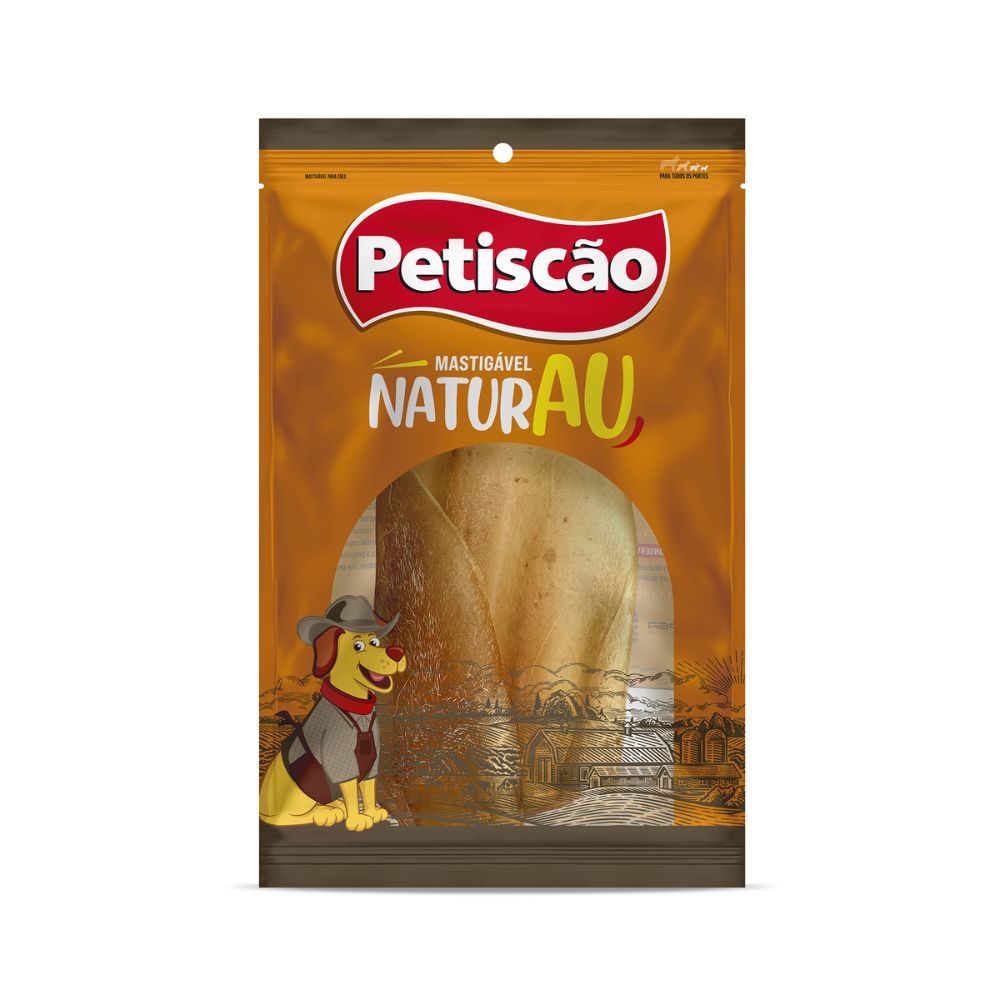Petisco Petiscão Mastigável Naturau Orelha Bovina 1 Unidade