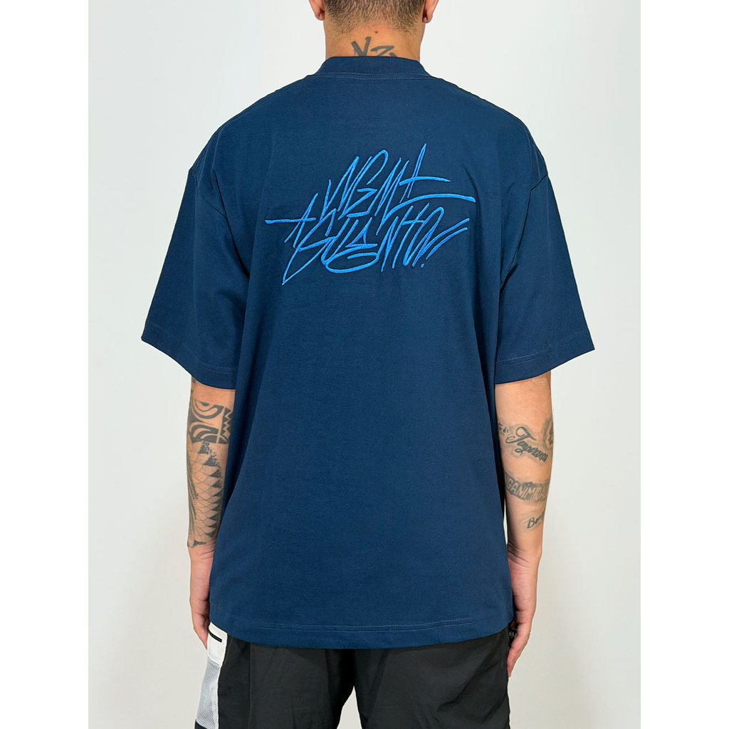 Camiseta Oversized Premium Chronic Tag Change - Marinho