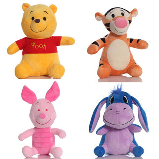 4 Estilo 23cm Disney Anime Dos Desenhos Animados Pooh Urso Tigrão Eeyore Leitão Edward Brinquedos De Pelúcia Boneca Almofada Macia Recheada Para Na