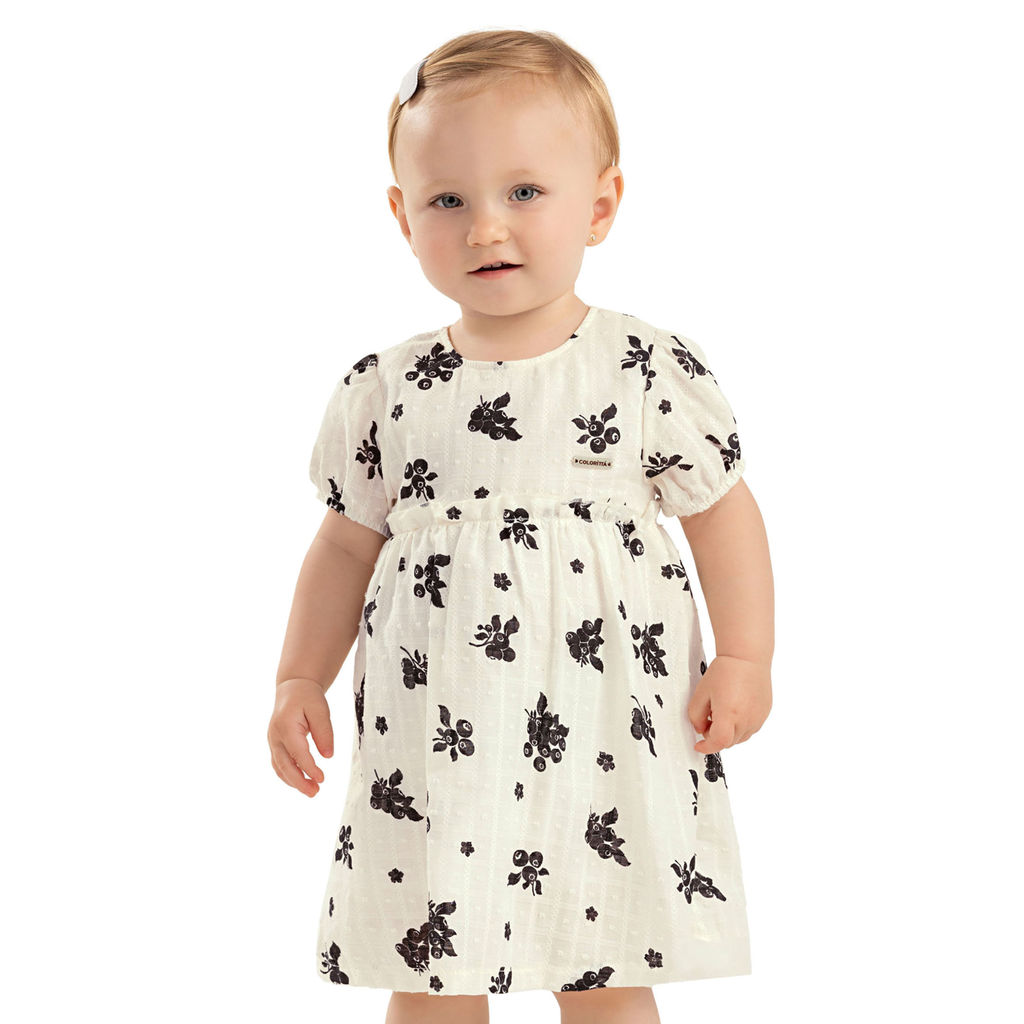 Vestido Bebê Menina Curto Texturizado Colorittá Bege em Oferta na Shopee